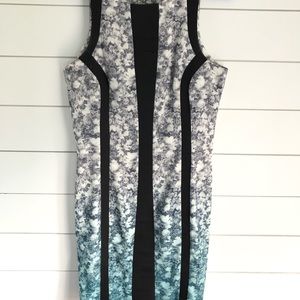 H&M Ombré Floral Dress with Back Zip
